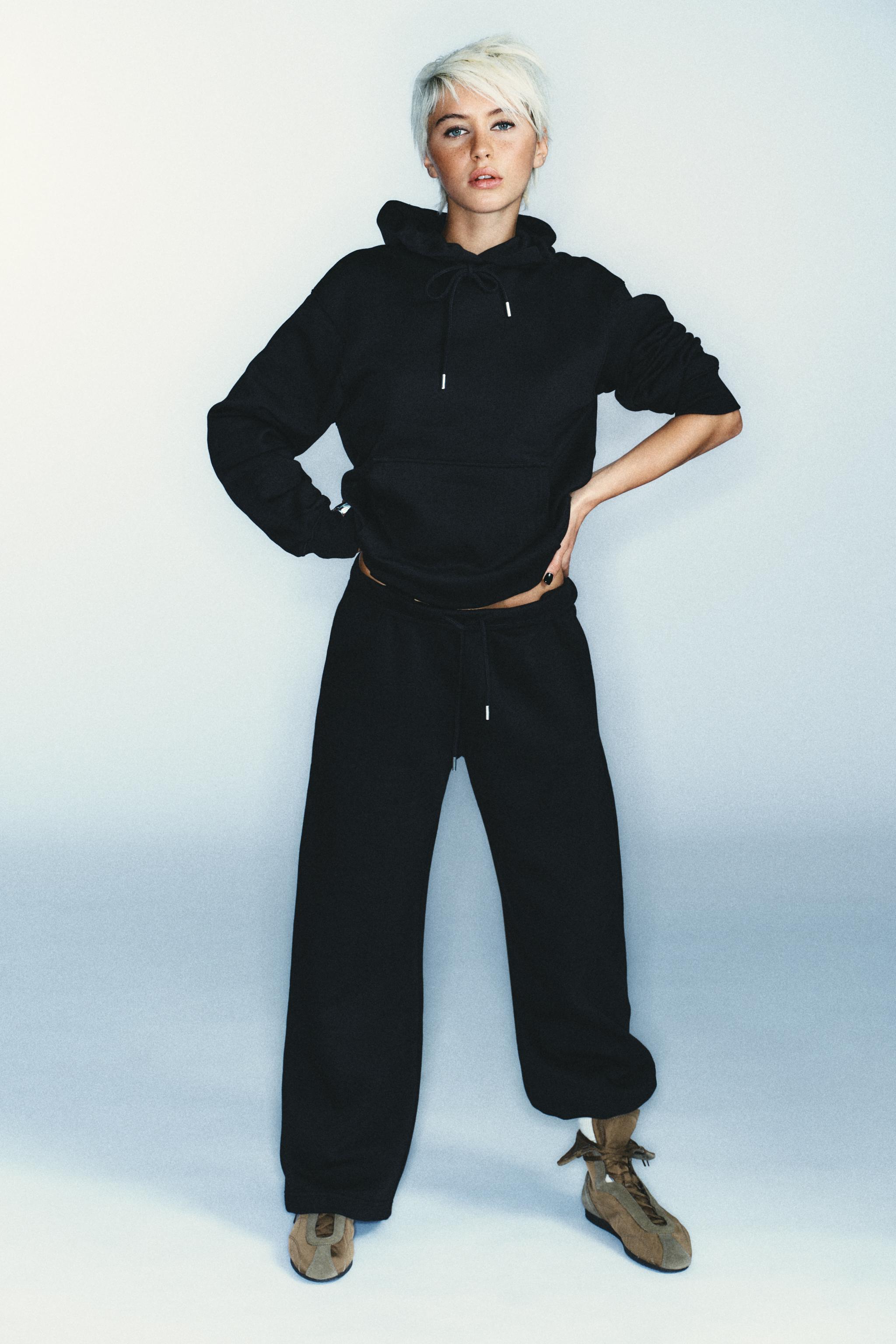 WIDE LEG FLEECE PANTS